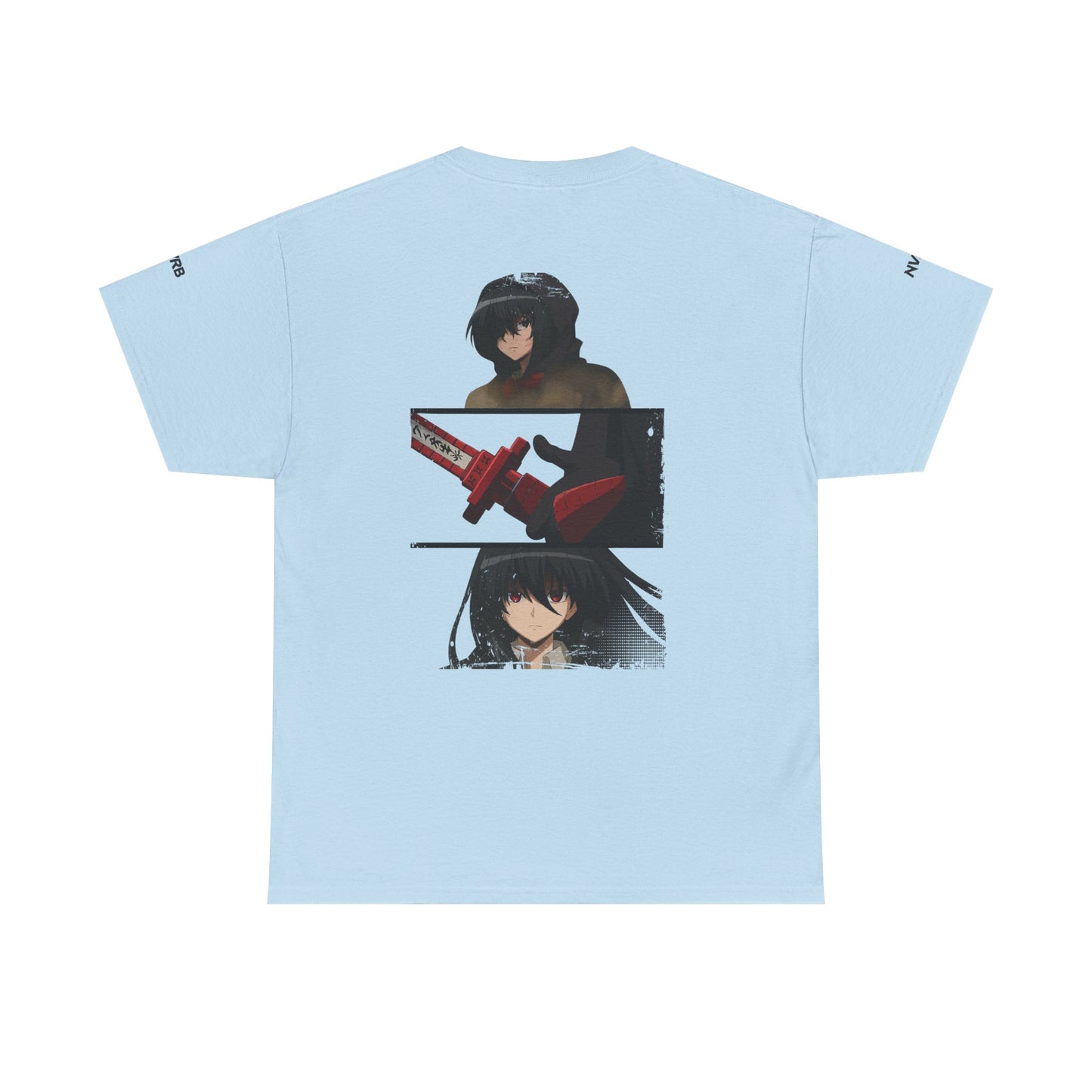 Anime-Inspired Graphic Tee, NVRB Design, Unisex Cotton Shirt, Casual Wear, Gift for Fans, Streetwear, Everyday Style