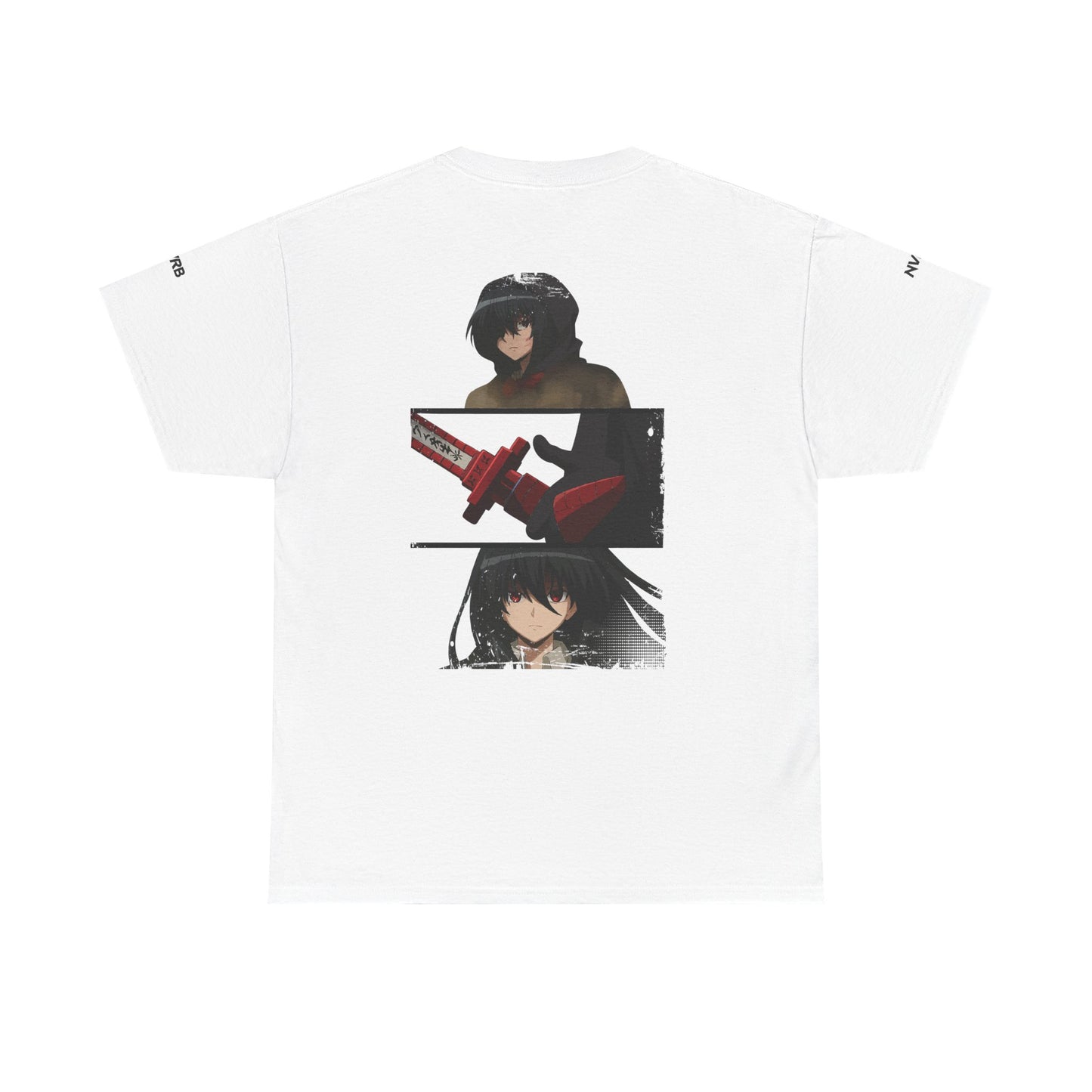 Anime-Inspired Graphic Tee, NVRB Design, Unisex Cotton Shirt, Casual Wear, Gift for Fans, Streetwear, Everyday Style
