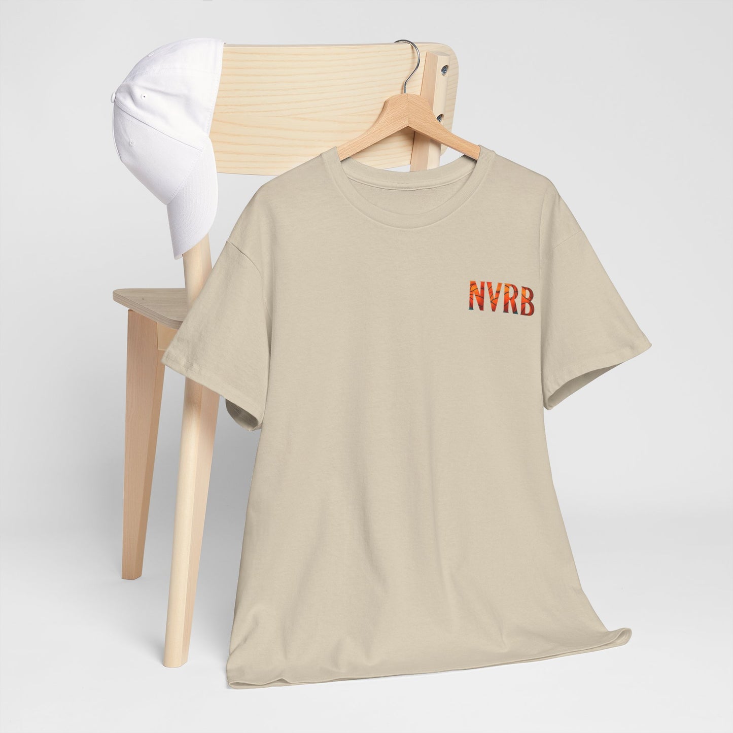 Unisex Heavy Cotton Tee with NVRB Graphic and Ryota Print, Casual Streetwear, Anime Fan Gift, Everyday Wear, Graphic Tee