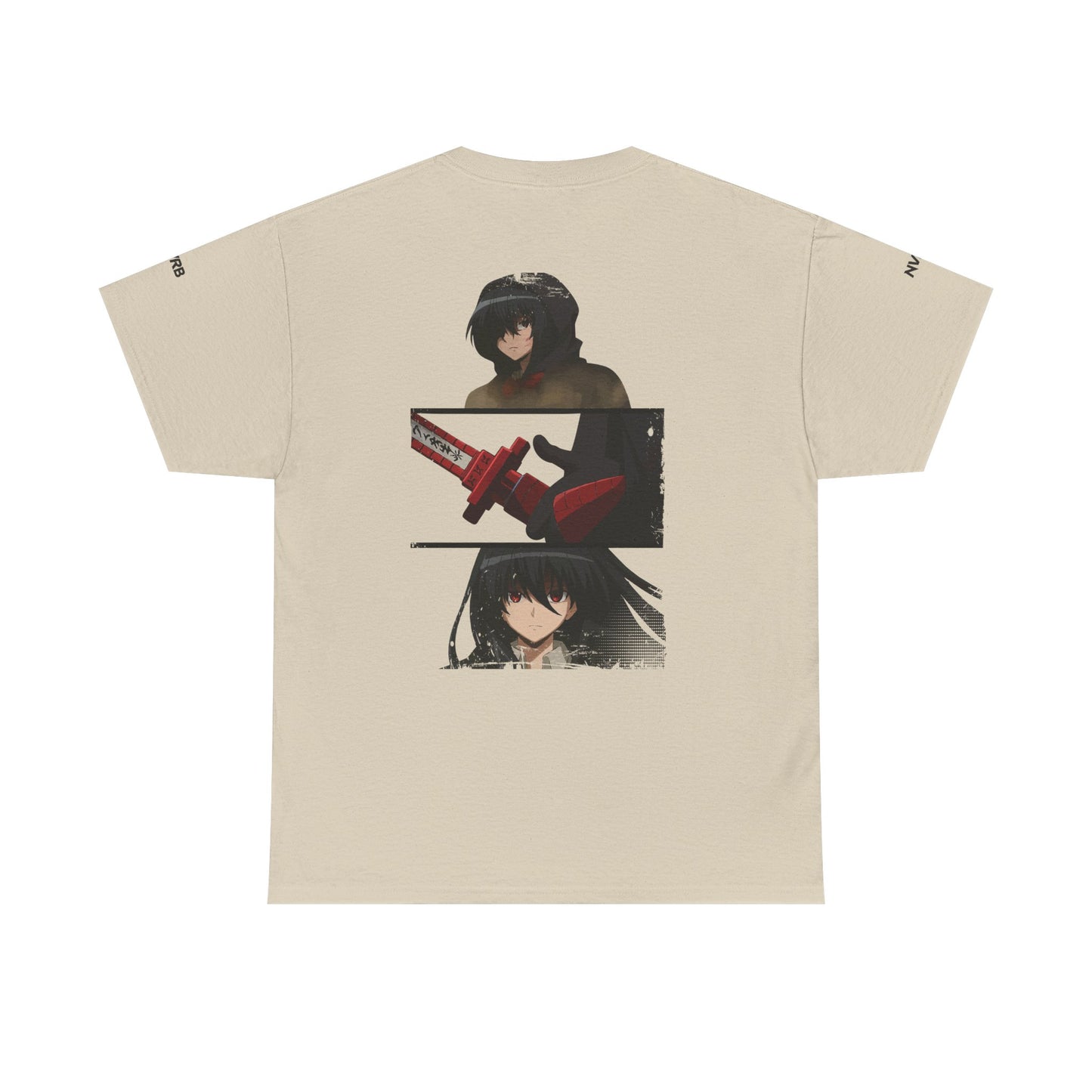 Anime-Inspired Graphic Tee, NVRB Design, Unisex Cotton Shirt, Casual Wear, Gift for Fans, Streetwear, Everyday Style