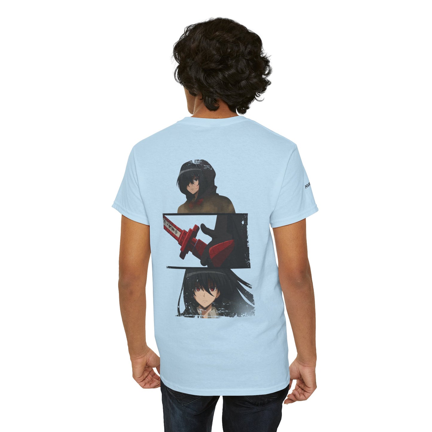 Anime-Inspired Graphic Tee, NVRB Design, Unisex Cotton Shirt, Casual Wear, Gift for Fans, Streetwear, Everyday Style