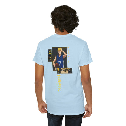 Unisex Heavy Cotton Tee with NVRB Graphic and Ryota Print, Casual Streetwear, Anime Fan Gift, Everyday Wear, Graphic Tee