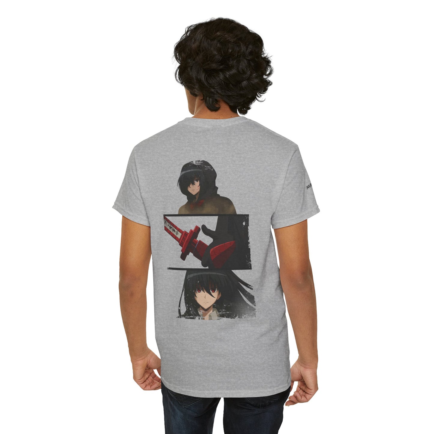 Anime-Inspired Graphic Tee, NVRB Design, Unisex Cotton Shirt, Casual Wear, Gift for Fans, Streetwear, Everyday Style